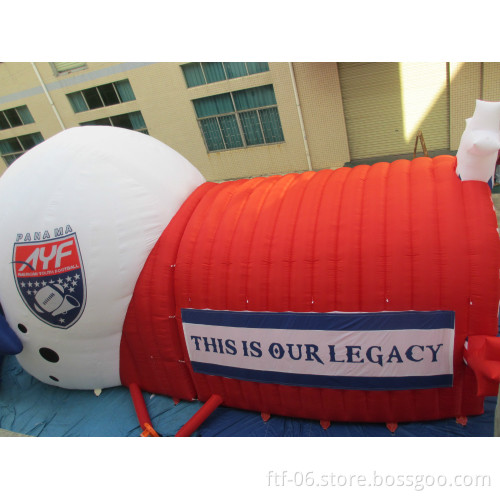 2015 new fashioned Inflatable helmet tunnel /inflatable mascot tunnels